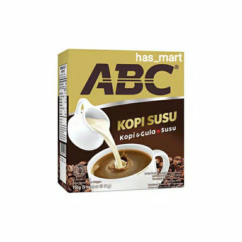 

ABC kopi susu isi 5 sachet*31gr