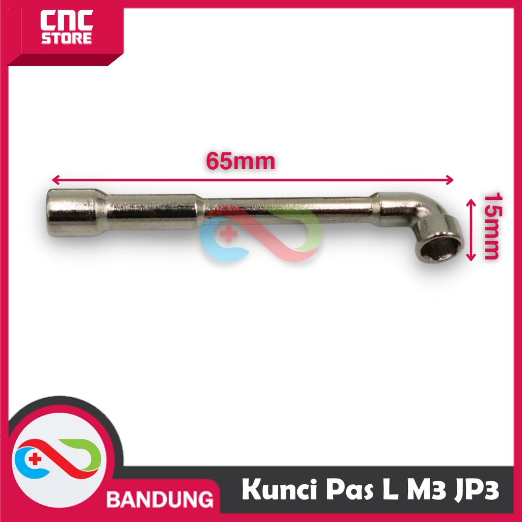 KUNCI PAS L BAUD HEXAGONAL NUT MUR M3 JP3