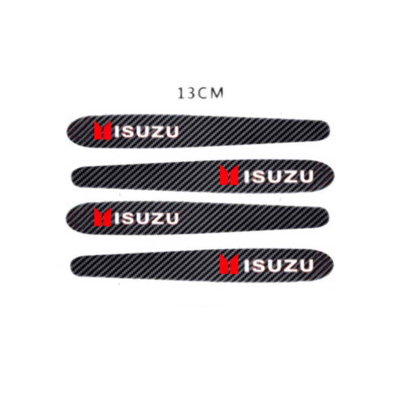 4 / 8pcs Stiker Handle Pintu Mobil Anti Gores Bahan Carbon Fiber Untuk Isuzu D-Max MUX Dmax