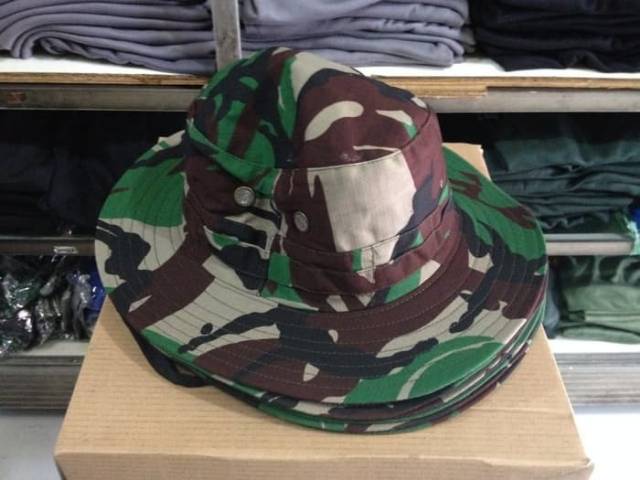 Topi rimba loreng malvinas (standar TNI ) / topi army outdoor military tactical