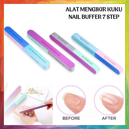 Nail Buffer 7 Step Alat Kikir Kuku Amplas Penghalus Pengkilap Pedicure Manicure 7 Way