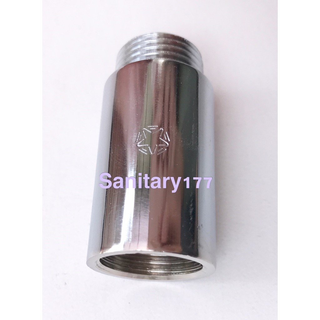 Sok kran panjang 5 cm 1/2 inch - fitting pipa stainless stenlis sambungan pipa sock kran nepel sokran tebal spare part pipe /X20