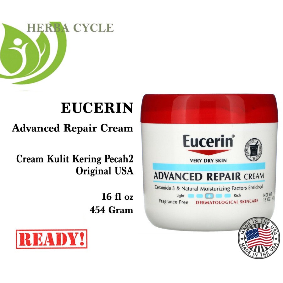 Eucerin Advanced Repair Cream 454g Krim Pelembab Kulit Kering ORI USA