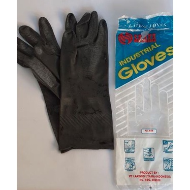 Sarung Tangan Industrial Gloves Karet Hitam Murah