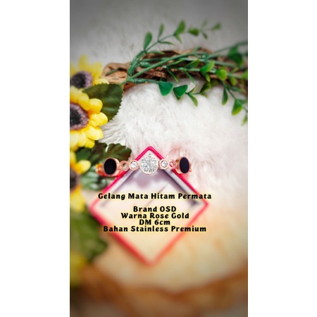 SALE GELANG PERMATA WARNA HITAM OSD VIRAL