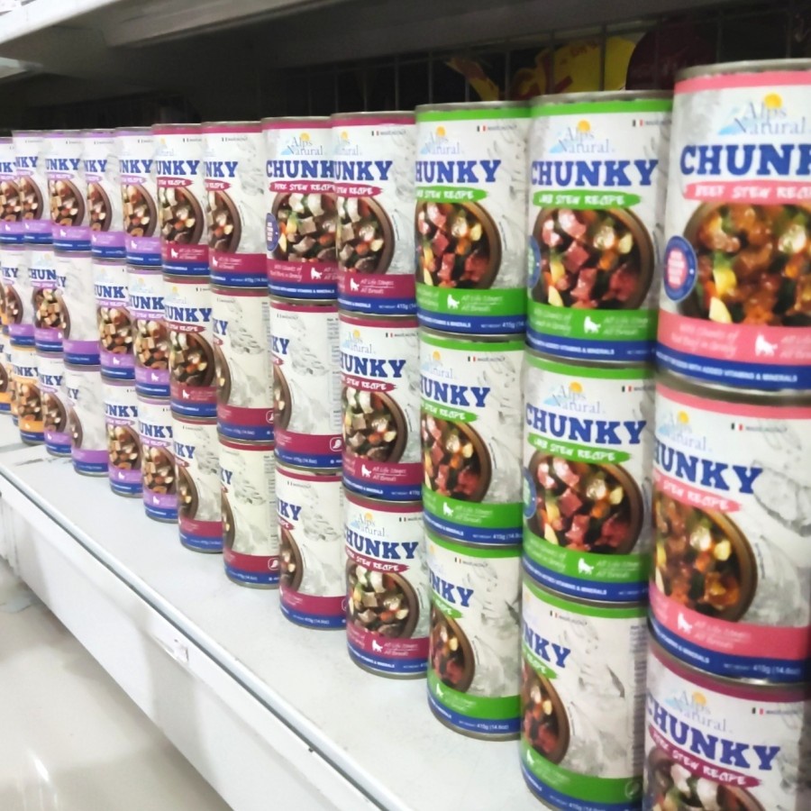 ( paket 12 pcs ) - ALPS NATURAL CHUNKY 415 GR MAKANAN ANJING MAKANAN BASAH KALENG DOG