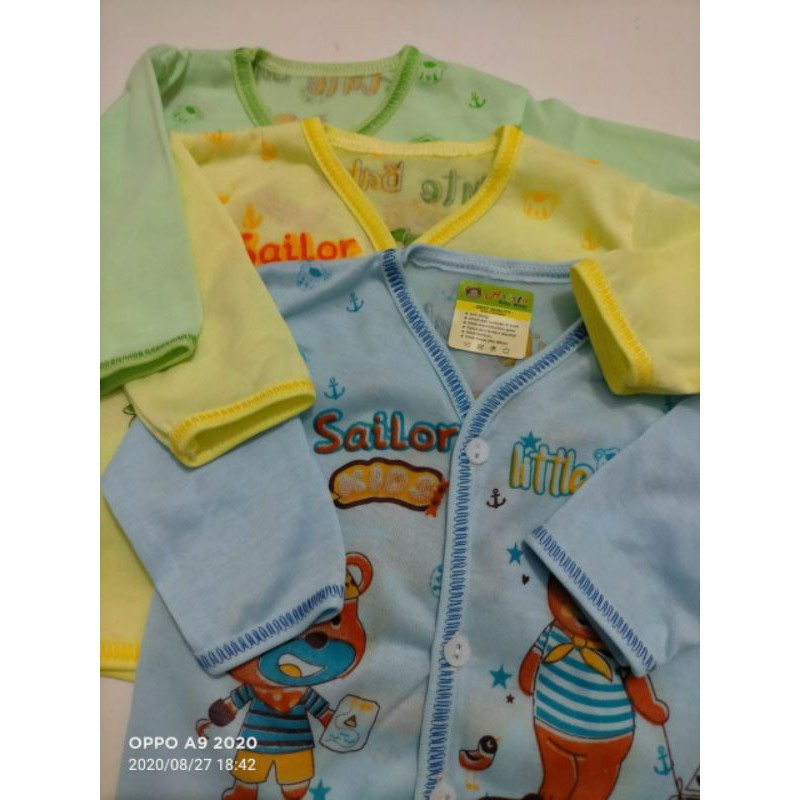 (12pcs) baju bayi tangan panjang