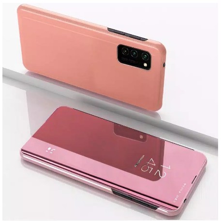 Flip Case Samsung A02S Clear View Standing Mirror Cover