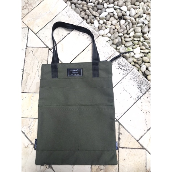 PRELOVED TEO TERCERIO ESGOTADO BRAND - TOTE BAG ARMY GREEN MURAH LUCU TUMBLR KOREA TAS WANITA ANAK K