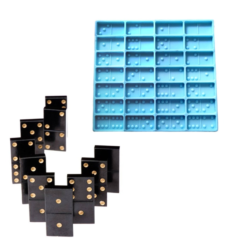 SIY  DIY Silicone Mould Dominoes Game Play Epoxy Resin Molds Game Casino Fun Art Crafts Making Tool