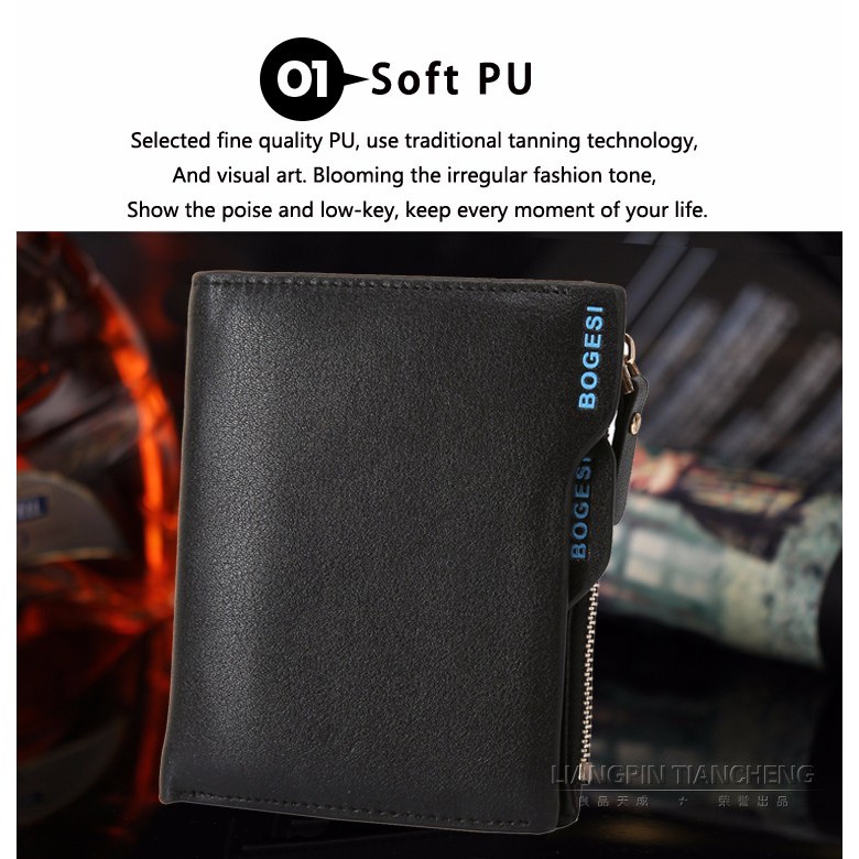 Bogesi Dompet Kulit Pria - BOGESI836 - Black--Rhodey