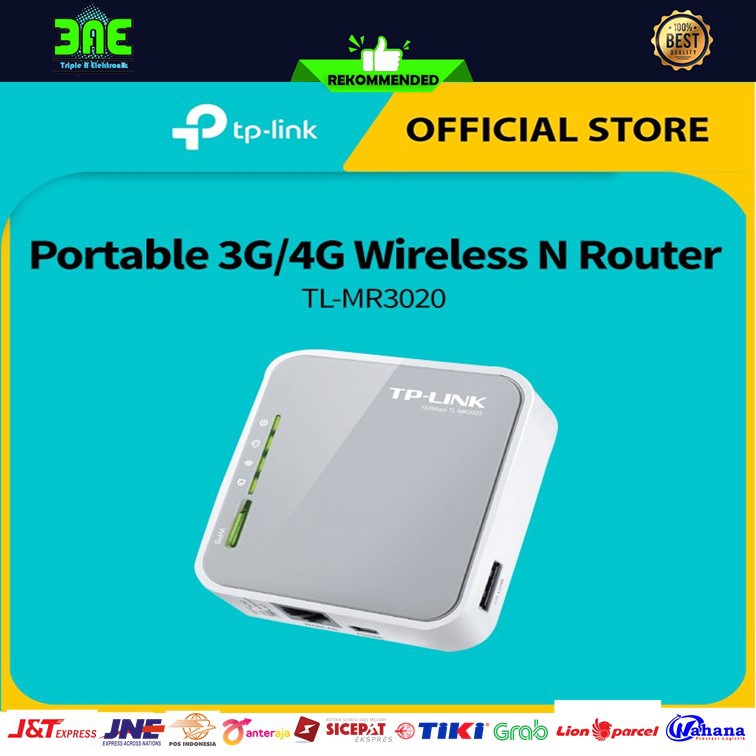 Wifi Router TP-LINK TL-MR3020 Support USB Modem 3G 4G LTE Bergaransi