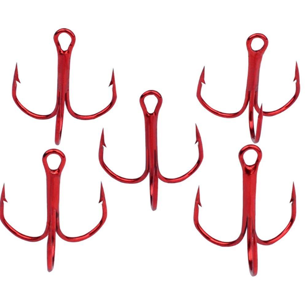 Nanas 15Pcs/kotak Treble Hook Anti Karat Air Asin Lure Aksesoris Memancing Air Asin Triple Anchor Hooks