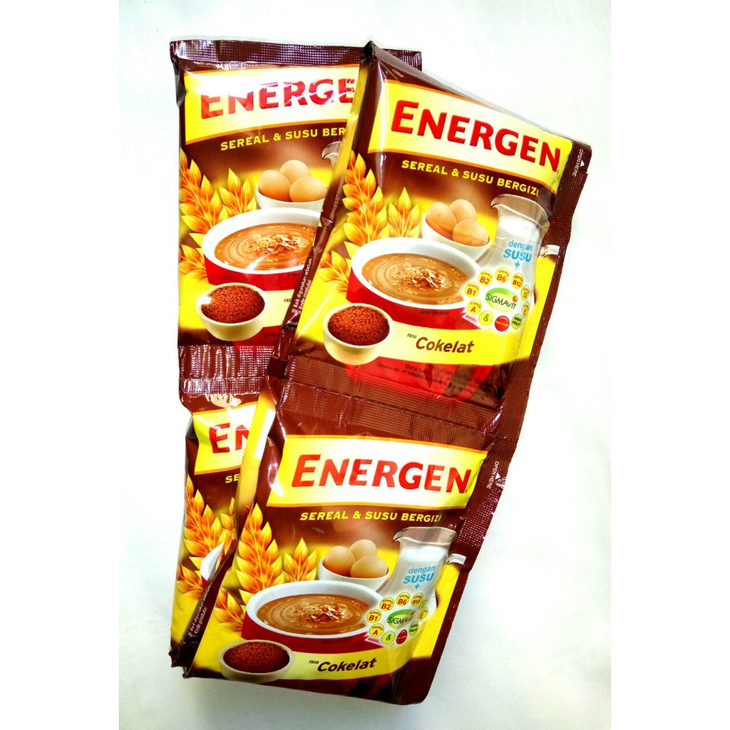 

Energen Rasa Coklat Sereal dan Susu Bersinergi Sigmavit Kemasan Sachet 29 Gram Rahmat Grosir Store