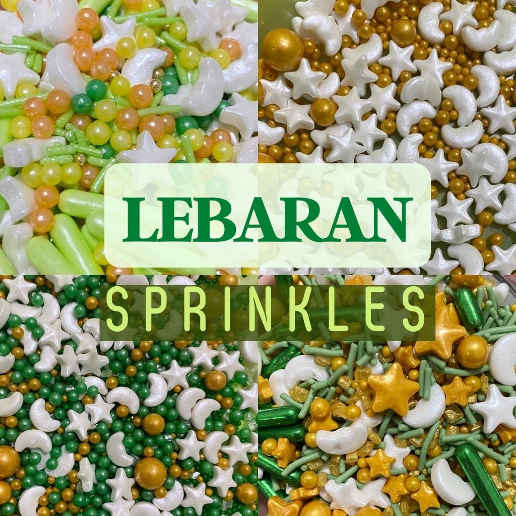 

LEBARAN THEMED MIXED SPRINKLES - SPRINKLE BERTEMA LEBARAN DEKORASI KUE DAPAT DIMAKAN