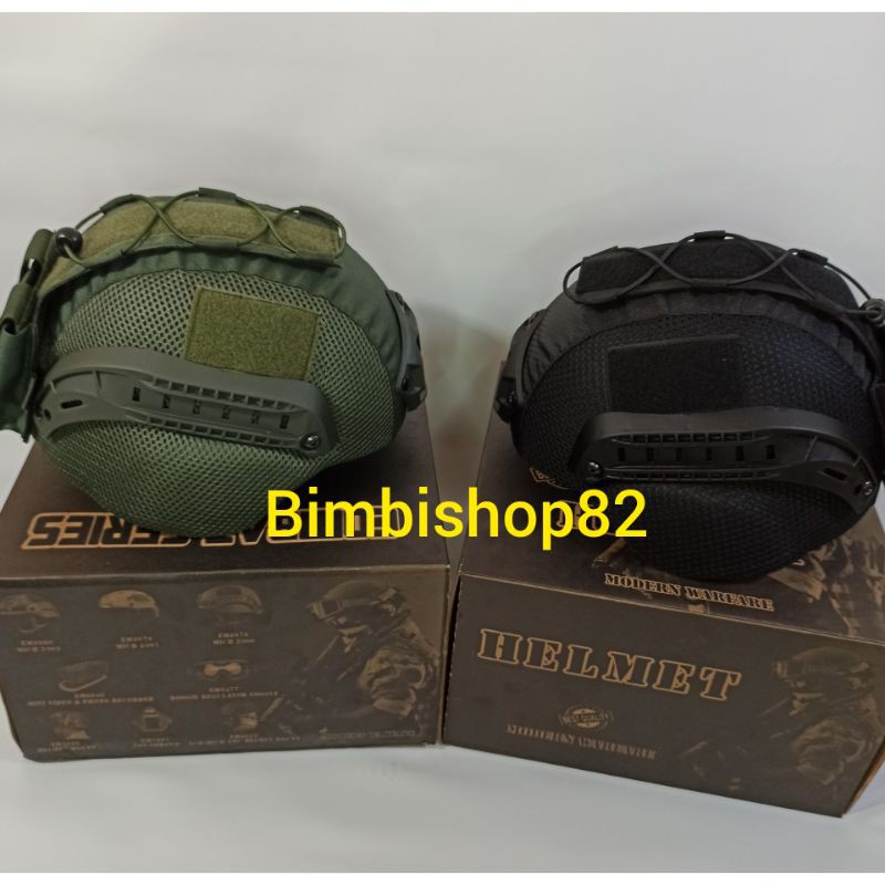 helm tactical helm tactical mich helm airsoft - with cover and batery pouch - helm densus