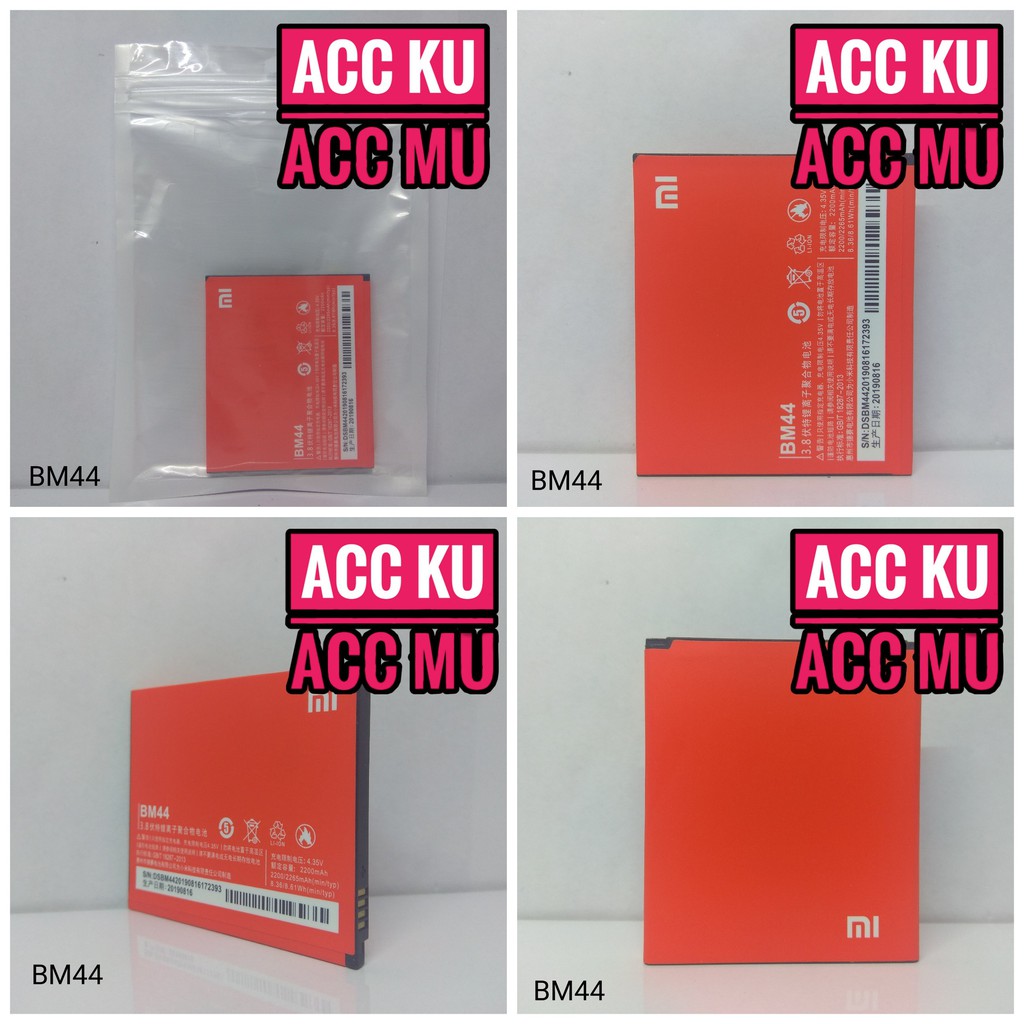 Baterai Hp Xiaomi Redmi 2 / Redmi 2s / Redmi 2 Pro BM44 Original OEM Battery Batrai Batre Handphone Xiao Mi BM 44 Ori