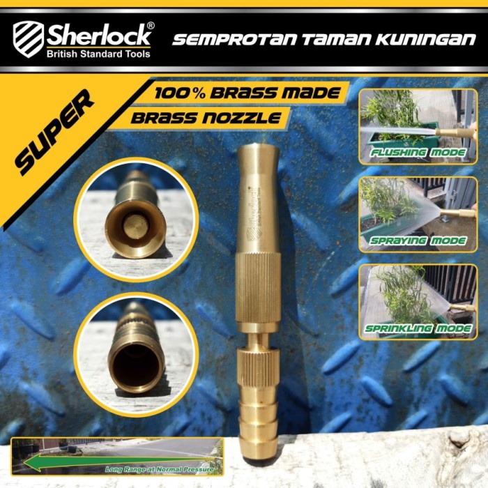 FIT Semprotan Air Lurus Kuningan Taman Cuci Motor Mobil Spray Nozzle