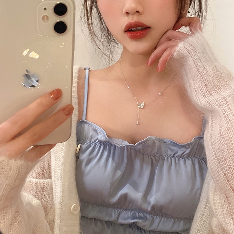 Kalung Rantai Desain Butterfly Untuk Wanita