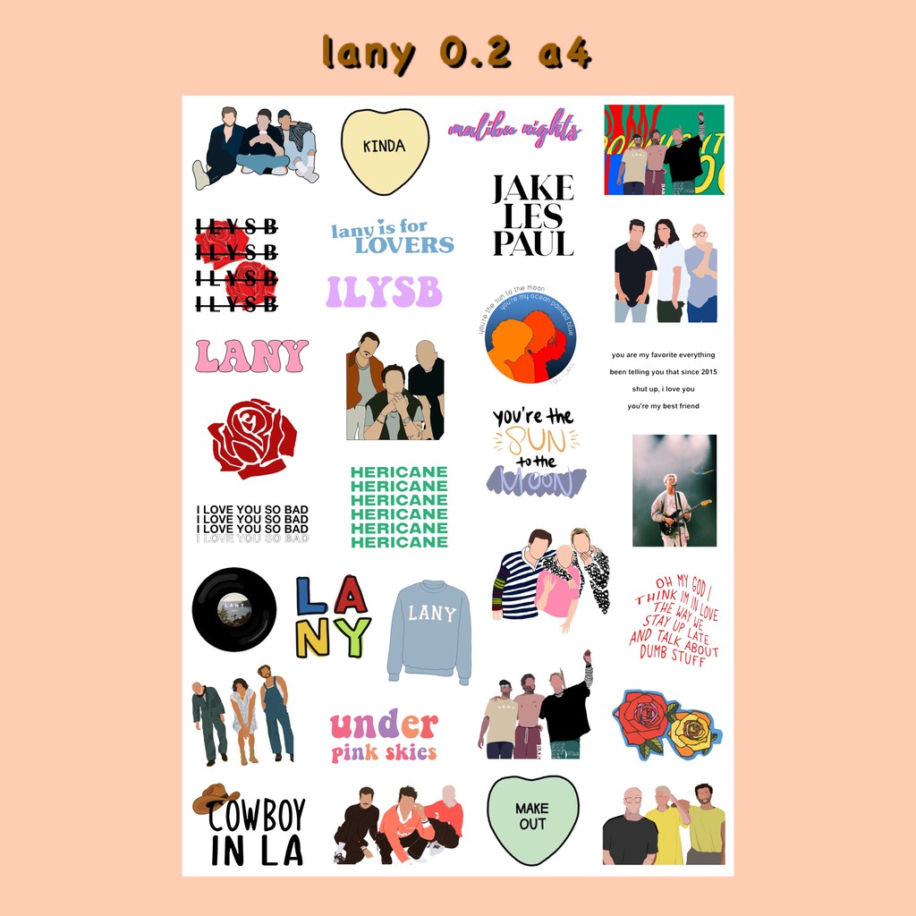 

STICKER TUMBLR LANY 0.2 A4