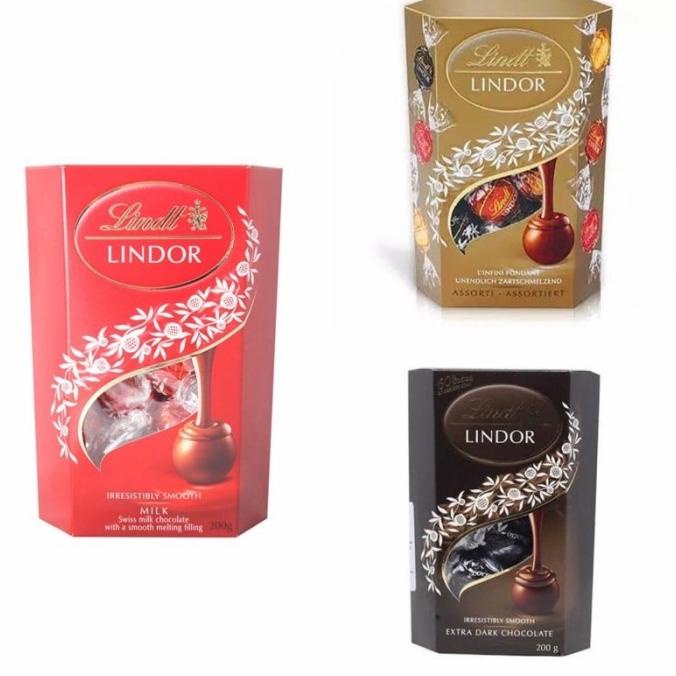 

Lindt Lindor Cornet Box Chocolate 200Gr import Swiss ORIGINAL