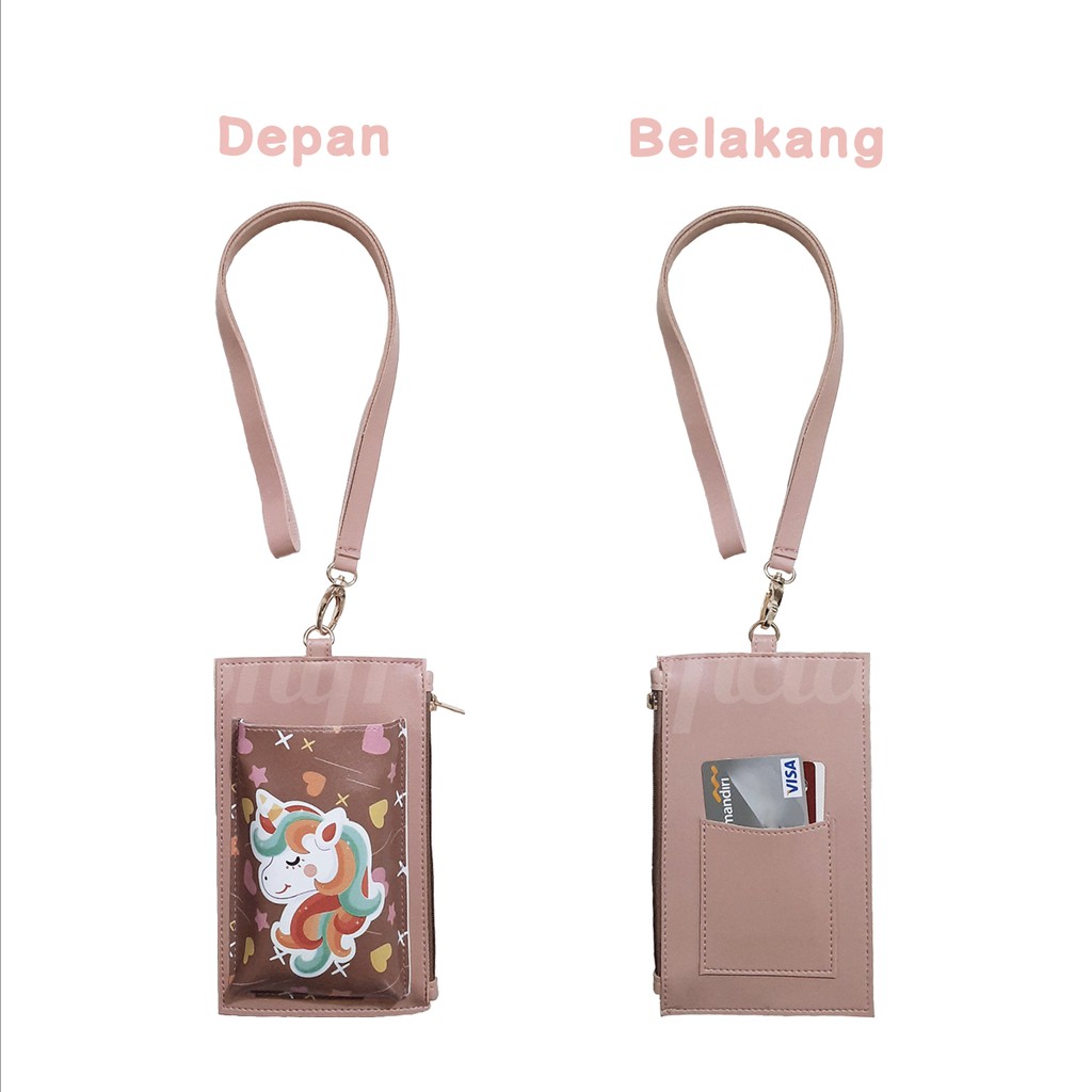 SLING WALLET GANTUNG HP UNICORN DEER FOX BUNGA SHIFRA