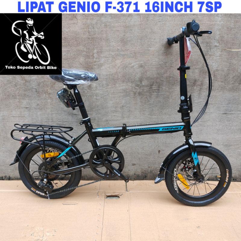 Sepeda Lipat Genio F-371 16Inch 7Sp Hi-ten stell