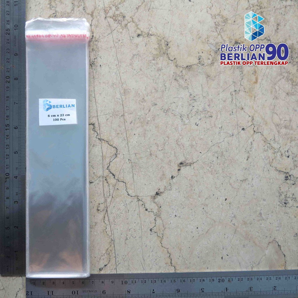 

6X23 CM PLASTIK OPP (SEAL/LEM) TEBAL 20 MIC ASLI / PLASTIK KEMASAN