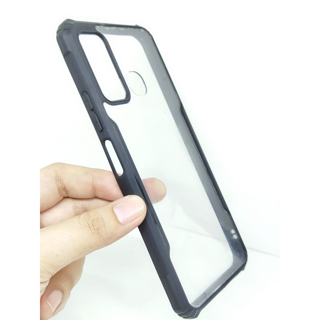 Anti Shocking Infinix Hot 9 X655 6.6 Inch Hardcase List Hitam Acrylic Case