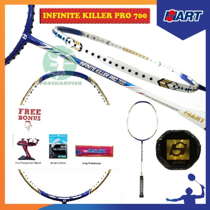 TERLARIS HART INFINITE KILLER PRO 700 RAKET BADMINTON ORIGINAL