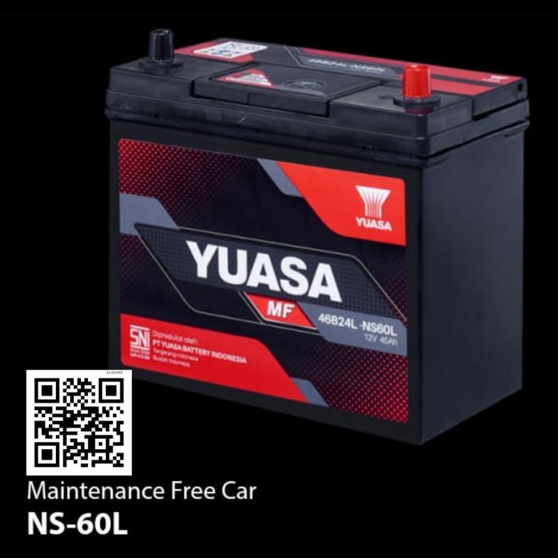 Accu / aki mobil yuasa mf NS60L / 46B24L