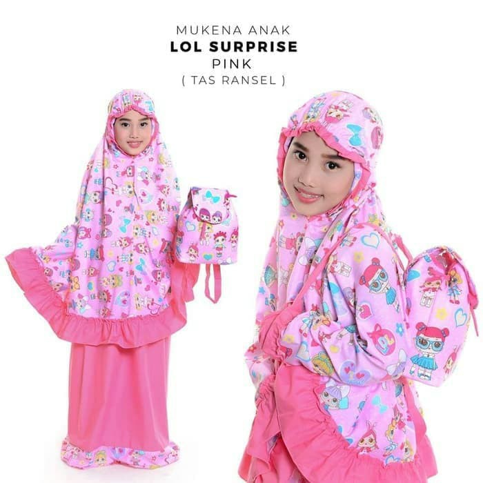 Mukena Anak Modern Trendy Ibadah Rukuh Muslim Muslimah U7Z3 J XJ324  Lol Surprise Pink Tas Ransel