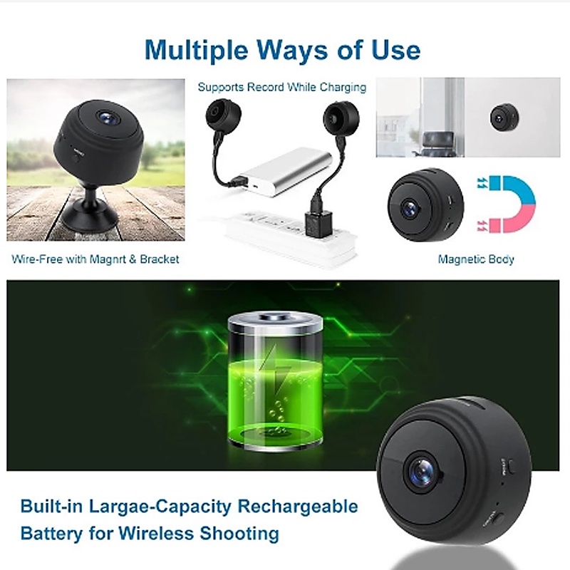 Wireless A9 Mini Camera Wifi Hd 1080P Micro Kamera Kecil Smart Ip Kamera Cctv Spy Camera Kamera pengintai