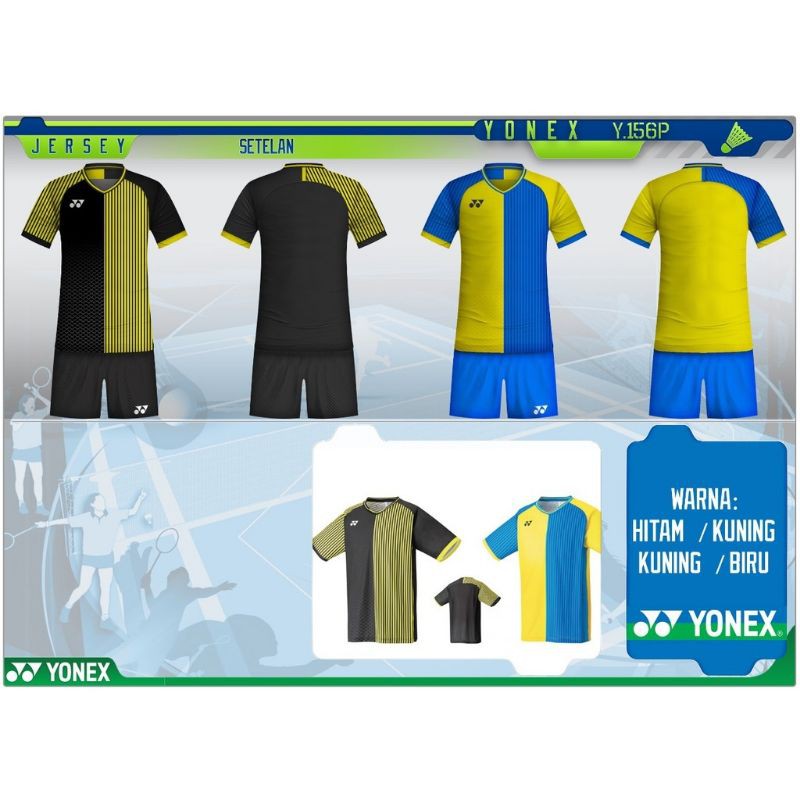 BAJUBADMINTON DEWASA/SETELAN BADMINTON Y156P JERSEY YONEX