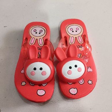 Sandal jepit anak perempuan/Sandal karet karakter kelinci