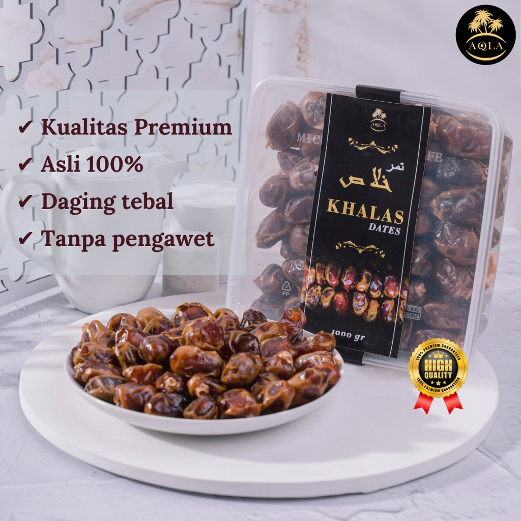 KURMA ASLI KURMA KHALAS / KURMA KHOLAS PREMIUM 100% ORIGINAL KEMASAN 1KG