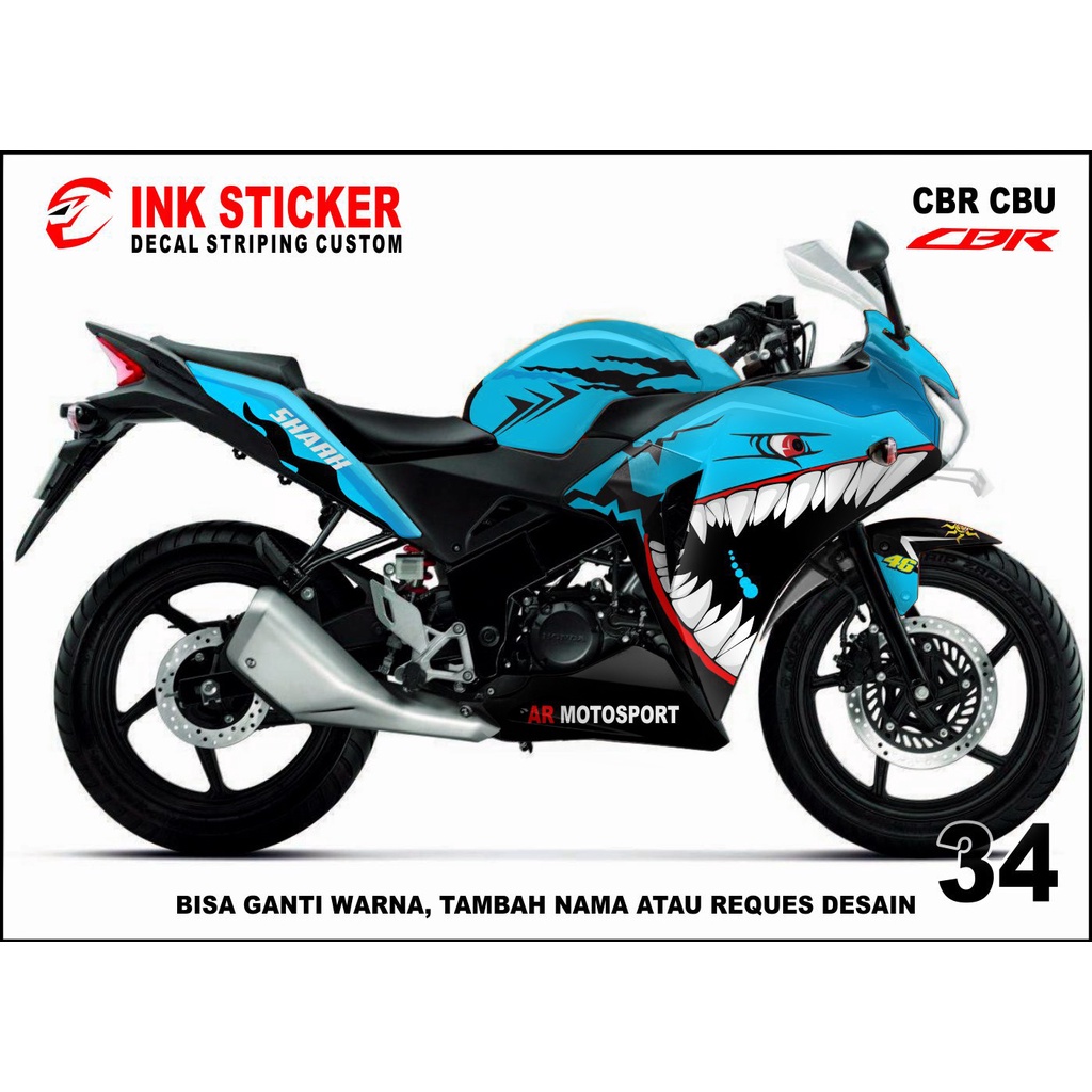 Sticker Decal CBR THAILAND, CBR CBU 150R / 250R 34 fullbody