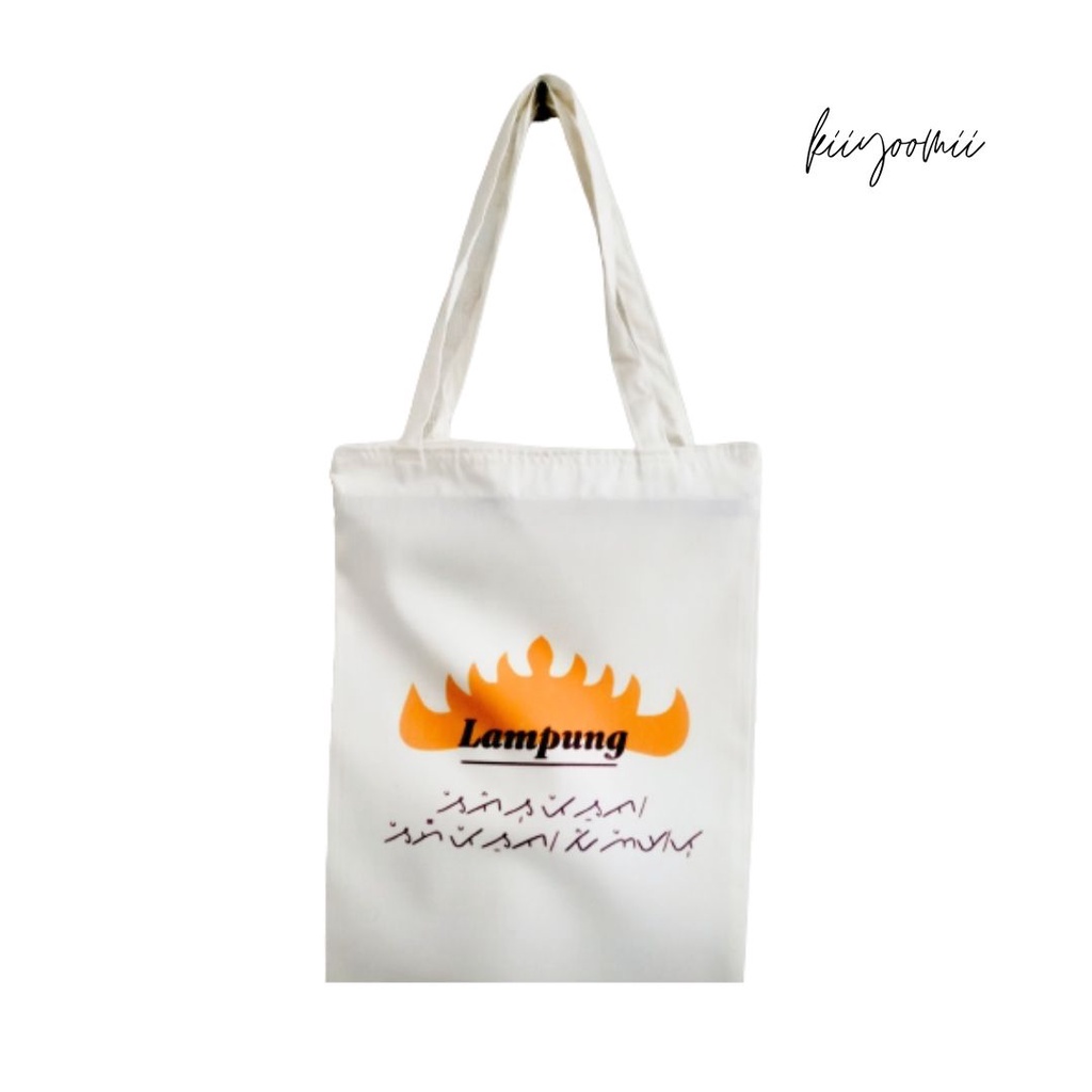 New totebag aesthetic custom satuan kain drill TOTE tas printing design sesukamu suka suka (resleting) || kiiyoomii ||