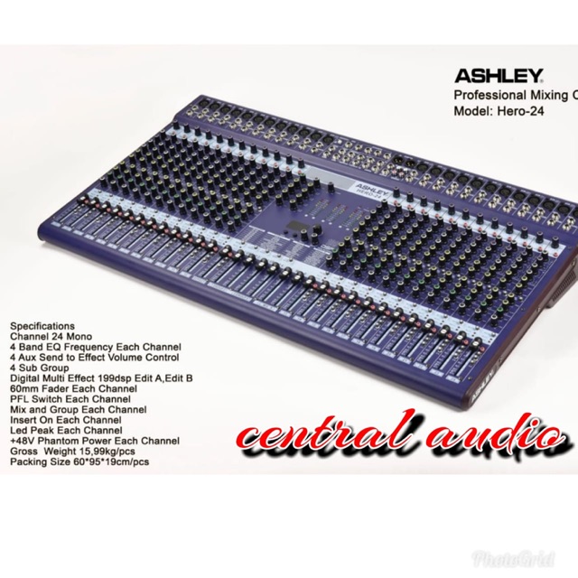 Mixer audio ASHLEY HERO 24 Channel 24 mono