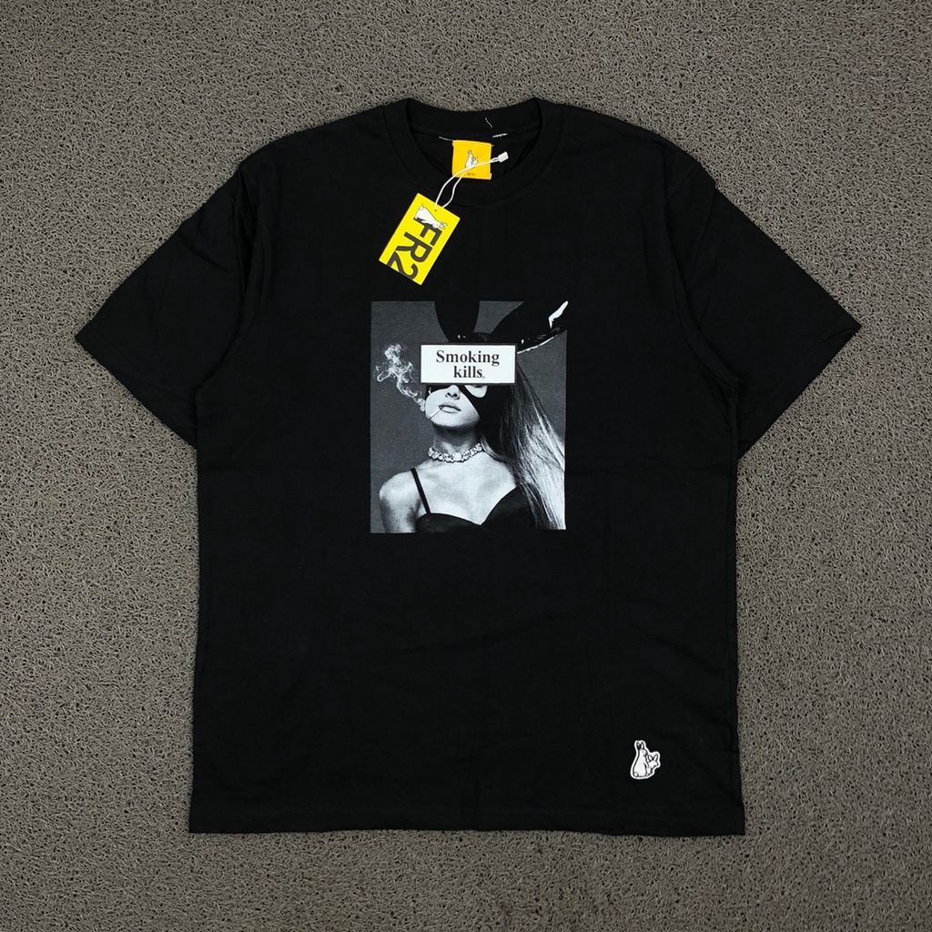KAOS TSHIRT FUCKING RABBIT SMOKINGKILLS ARIANA GRANDE HITAM AUTHENTIC PREMIUM BESTSELLER