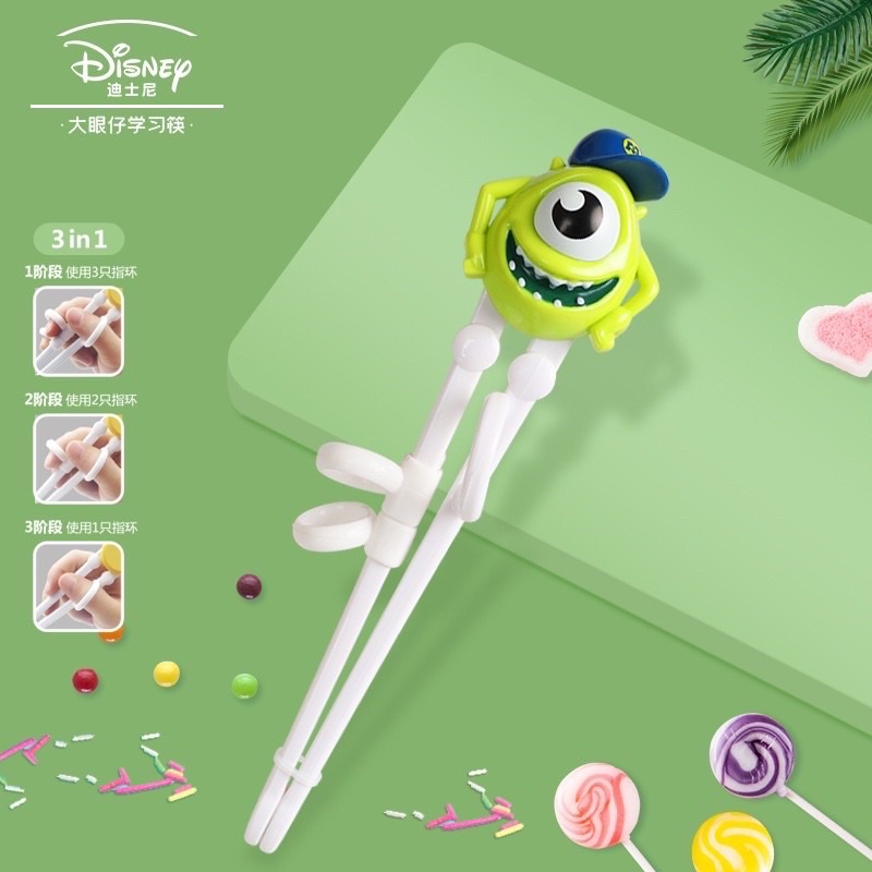 Training Chopstick 3D Disney Mickey Minnie  / Sumpit Anak / Sumpit Frozen Elsa Anna / Sumpit Latih Anak