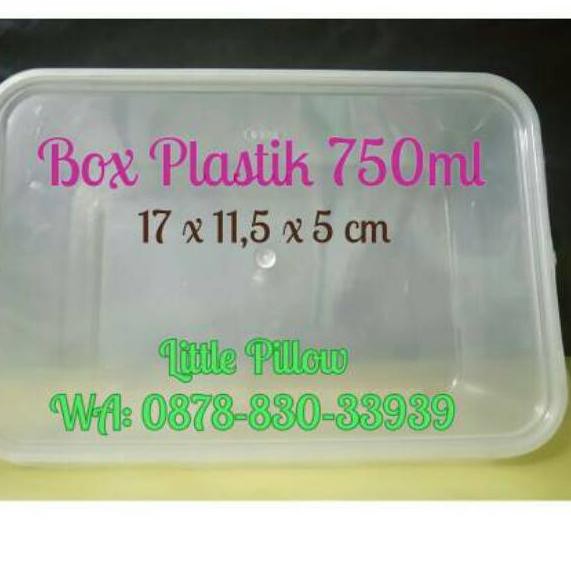 ♀ (ISI 25PCS) Kotak Makan Plastik 750ml/ Box Plastik/ Food Container/ Kotak Makan Bening ✼