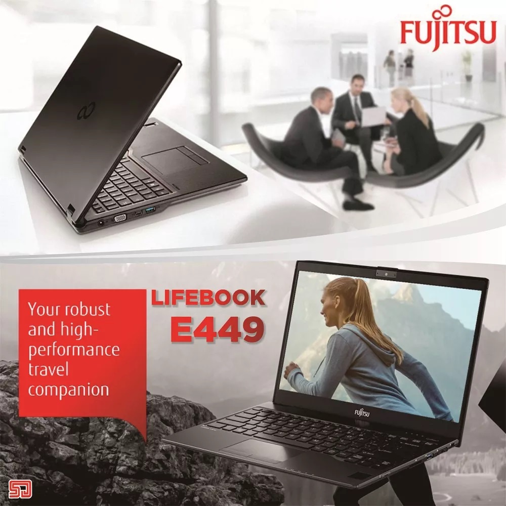 Fujitsu Lifebook E449 Core i3-8130U / SSD 256gb / 14&quot; / Win10 Pro / Laptop Bisnis