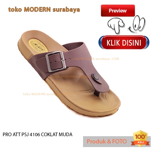 PRO ATT PSJ 4106 COKLAT MUDA sandal pria casual sandal jepit karet