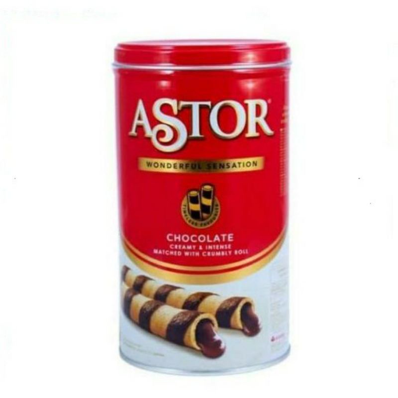 

Astor chocolate wafer stick kaleng 330g