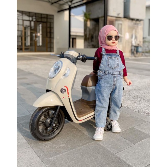 Overall Jeans Anak 1-6 tahun Super Premium / Overall Panjang Jeans Washed