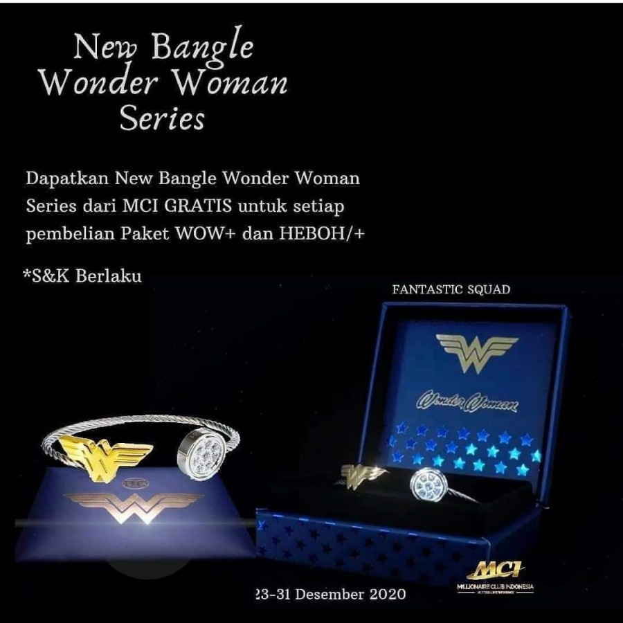 GELANG MCI GELANG WONDER WOMEN MCI GELANG KESEHATAN -Original MCI ASLI