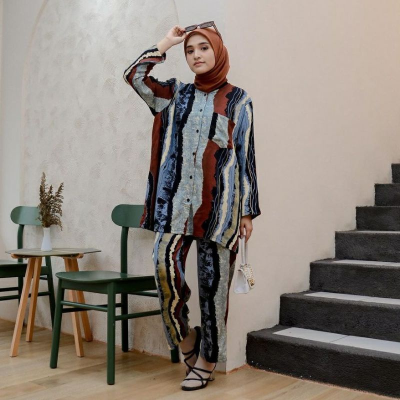 ONE SET JUMBO Pajamas LD 120 Rayon Viscose Sleepwear Daily Set-Khai 18