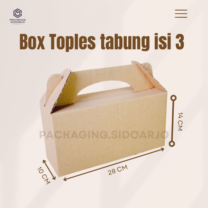 Box Toples Tabung 800ml/Gable Box/Box Jinjing uk 28x10x14/Box Toples 3'14/Box Toples isi 3/Box Tople