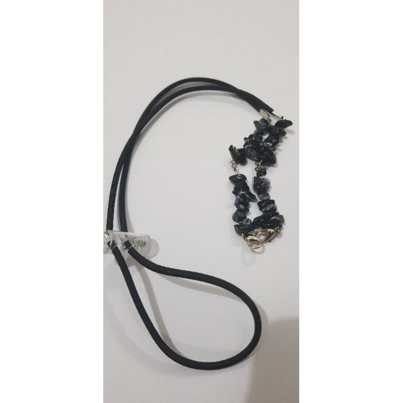 Strap Masker 3 in 1 Hitam (Konektor Masker/Kalung Masker/Tali Masker)
